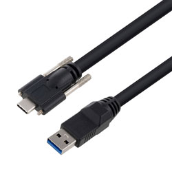 Picture of USB 3.0 Machine Vision Panel Mount Cable Assembly 0.3 Meters