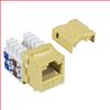 超5类Keystone插座，110/RJ45 EIA568A/B，黄色的图片