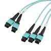 3xMPO8无引脚到2xMPO12无引脚，OM3 50 / 125um多模，ONFR护套，水蓝色，3米的图片