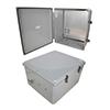 18x16x10 Polycarbonate Weatherproof NEMA 4X Enclosure, Modified Base Drilled Mount Dark Gray的图片