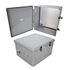 18x16x10 Polycarb Weatherproof NEMA 4X Enclosure, 120VAC Mount Plate Mech Thermostat Heat Dark Gray的图片