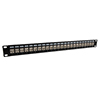 1.75"x19" (1U) 24 Port Low Profile Category 6 Shielded Feed-Thru Mini-Coupler panel w/Cable Manager的图片
