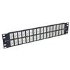 3.5英寸（8.9厘米）32端口ECF法兰安装式6类直插配线架，屏蔽薄型微耦合器的图片