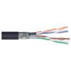 Cat. 6a, CMX Rated Hi-Flex Zero Halogen FR-PUR Jacket, Double Shielded, 26 AWG, 1,000ft, Black的图片