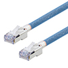 Category 5e Aerospace Ethernet Cable High-Temp Double Shielded FEP Blue RJ45, 2.0ft的图片