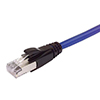 Plenum Rated Shielded Category 6a Cable, RJ45 / RJ45, 23AWG Solid, Blue, 100.0ft的图片