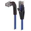 6类直角型RJ45以太网跳线，直通/直角上出线，蓝，3英尺（0.9米）的图片