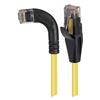 6类直角型RJ45以太网跳线，直通/直角左出线，黄，5英尺（1.5米）的图片