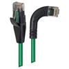 6类直角型RJ45以太网跳线，直通/直角右出线，绿，2英尺（0.6米）的图片