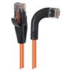 6类直角型RJ45以太网跳线，直通/直角右出线，橙，1英尺（0.3米）的图片