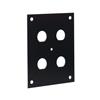 通用钢制子面板，带4个直径0.5in/1.3cm的D型孔，黑色的图片